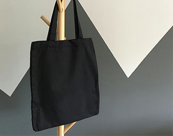 simple black unisex tote bag img